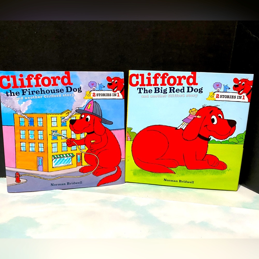 CLIFFORD THE BIG RED DOG HARDCOVER BOOKS  2 STORIES IN 1 BUNDLE OF 2 BOOKS